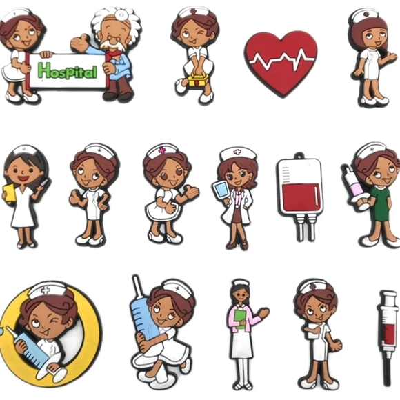 Other - 15pcs Nurse Croc Jibitz (charms)